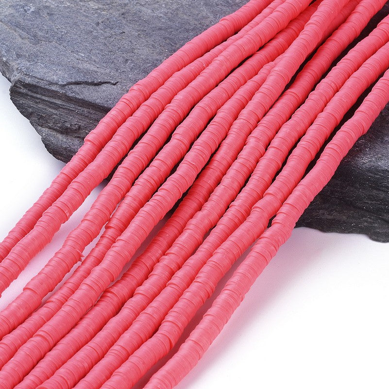Polymer Clay 6x1 Salmon Heishi Beads