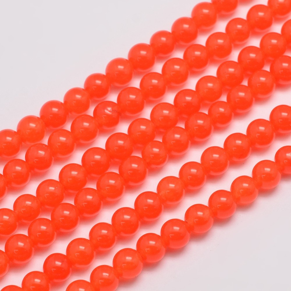 Malaysia Jade Orange Red 6mm