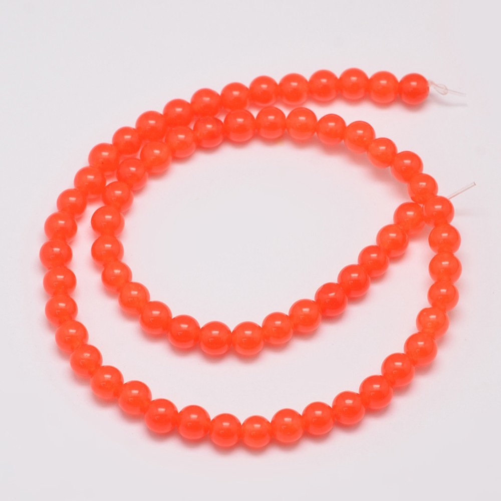 Malaysia Jade Orange Red 6mm