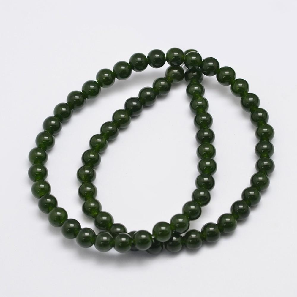 Malaysia Jade 6mm Dark Olive Green