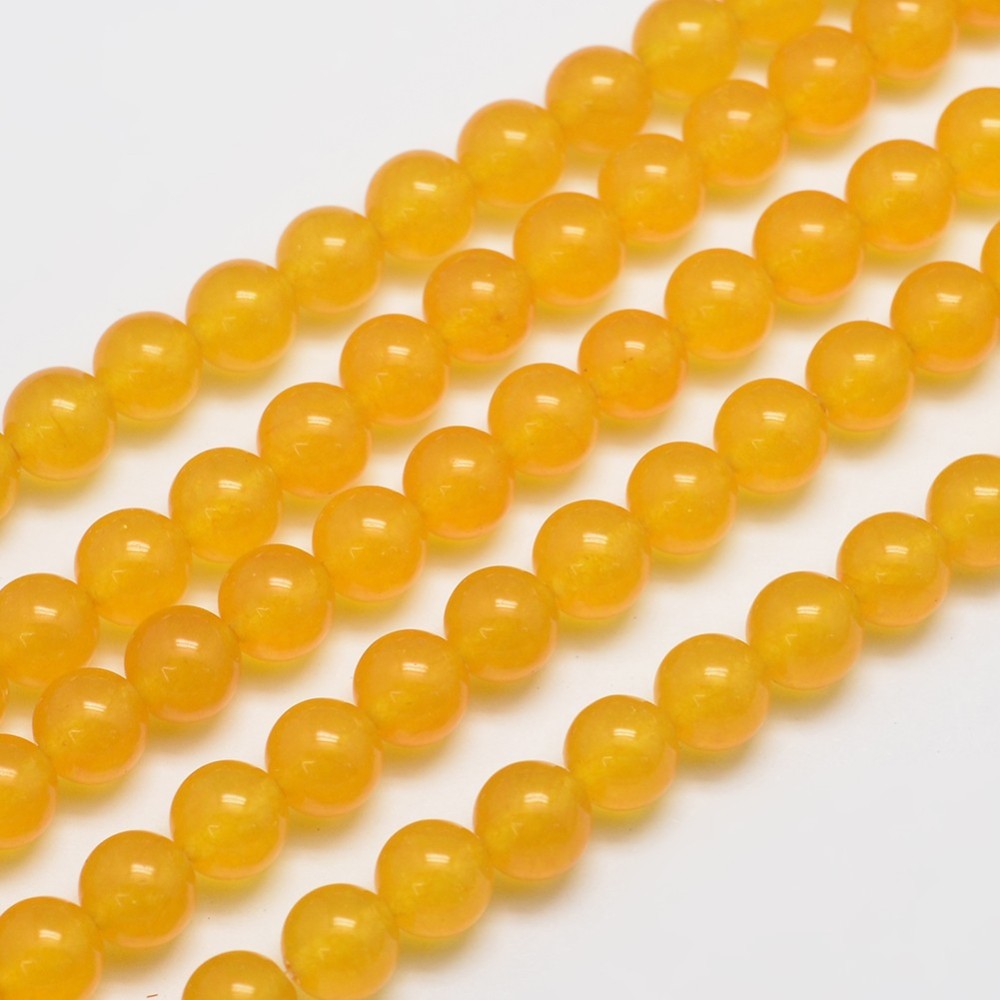 Malaysia Jade 8mm Yellow Aventurine Gold