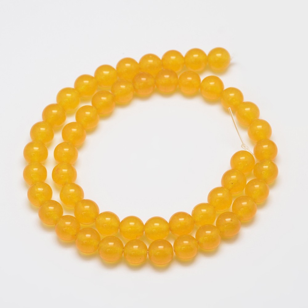 Malaysia Jade 8mm Yellow Aventurine Gold