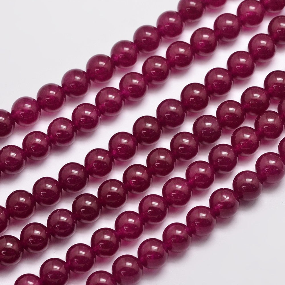 Malaysia Jade 8mm Violet Red,