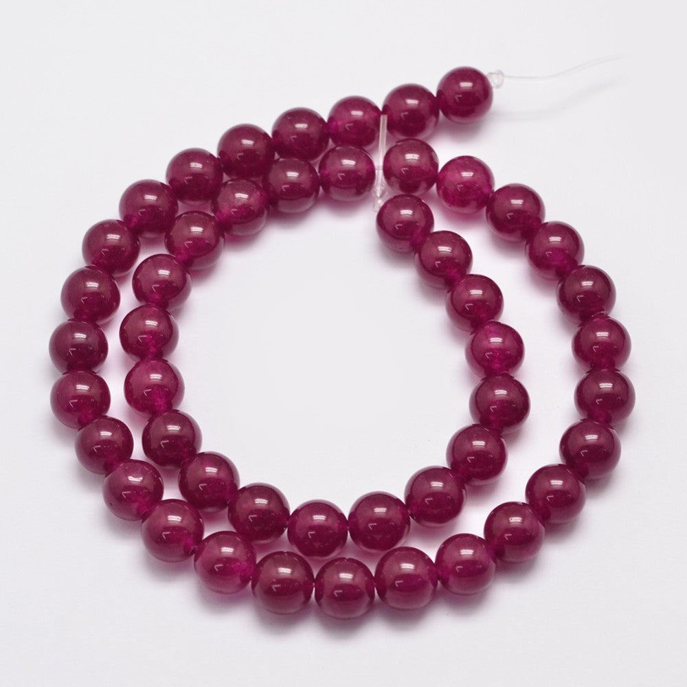 Malaysia Jade 8mm Violet Red,