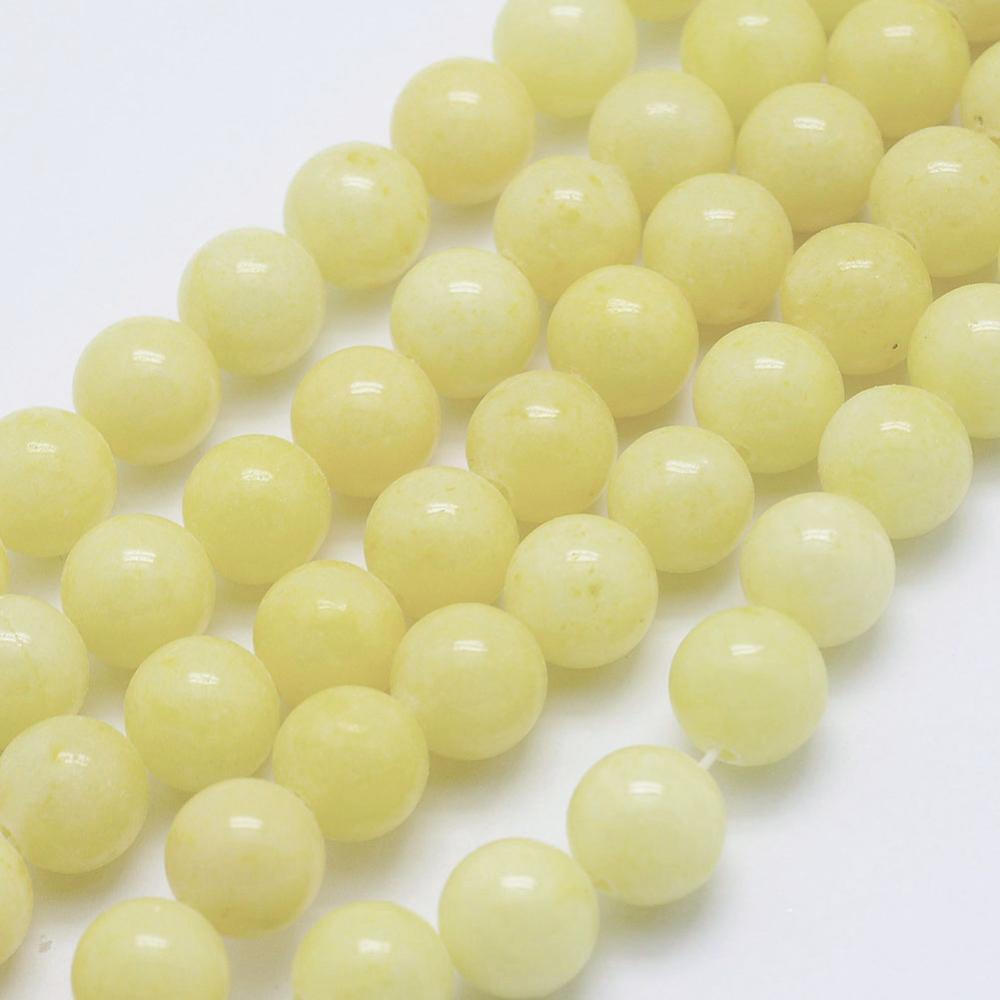 Mashan Jade Light Yellow, 10mm