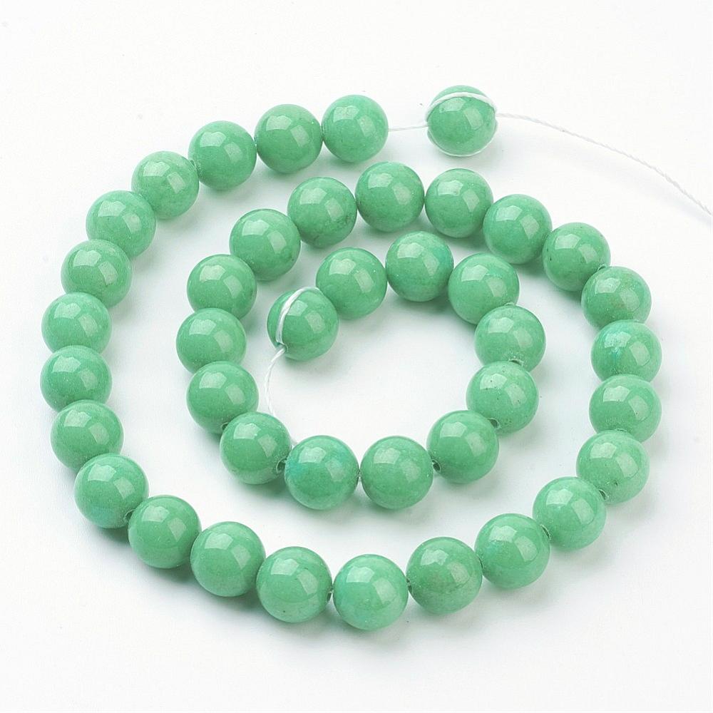 Mashan Jade Sea Green, 10mm
