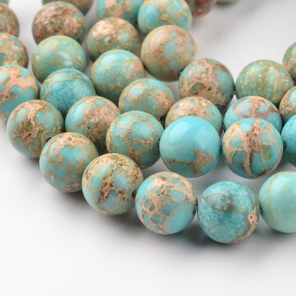 Imperial Jasper Light Blue, 8mm 15 in