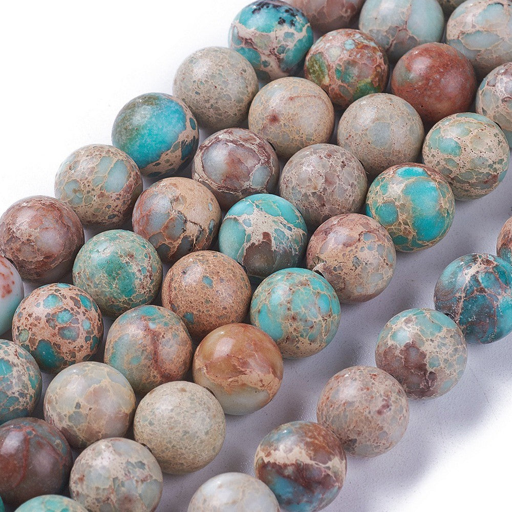 Imperial Jasper Light Blue, 8mm 15 in