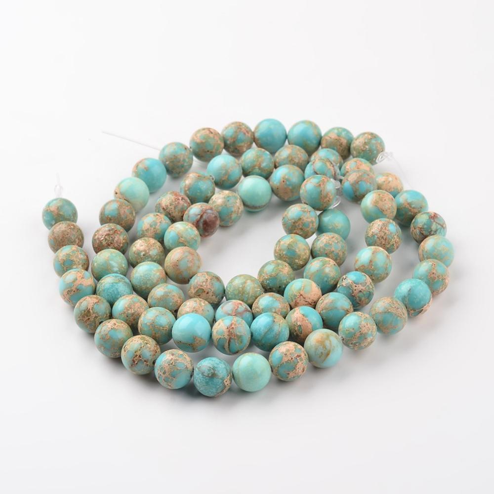 Imperial Jasper Light Blue, 8mm 15 in