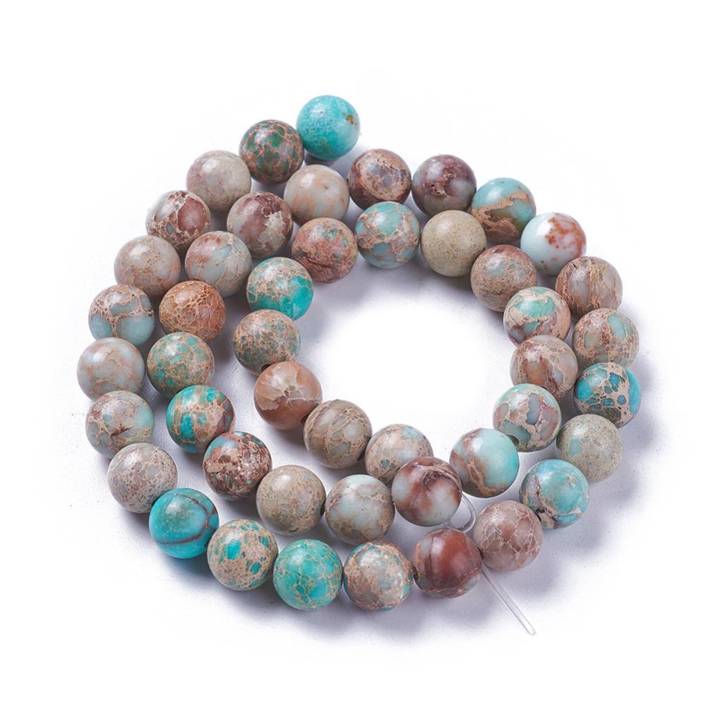 Imperial Jasper Light Blue, 8mm 15 in
