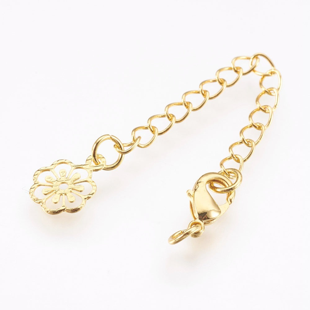 Brass Chain Extender, with Lobster Claw Clasps