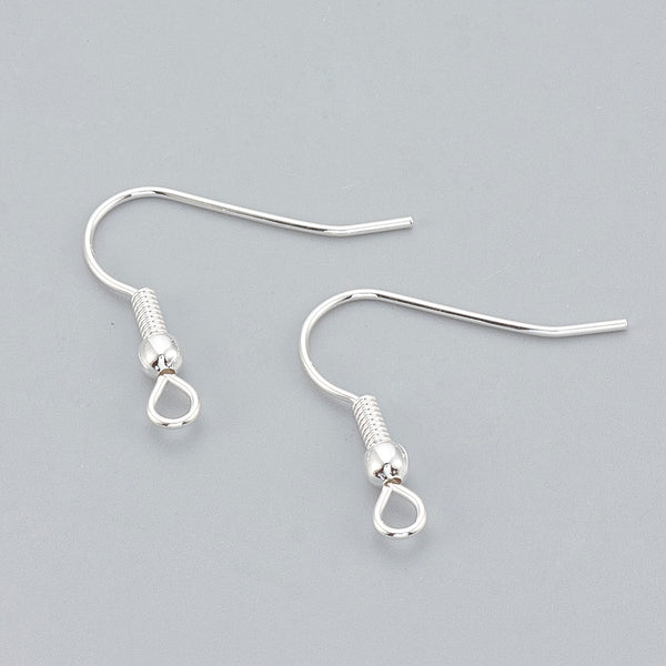 Silver plated earring hooks deals