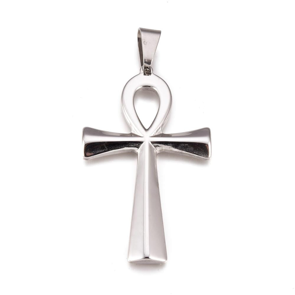 Stainless Steel Big Ankh Cross Pendant