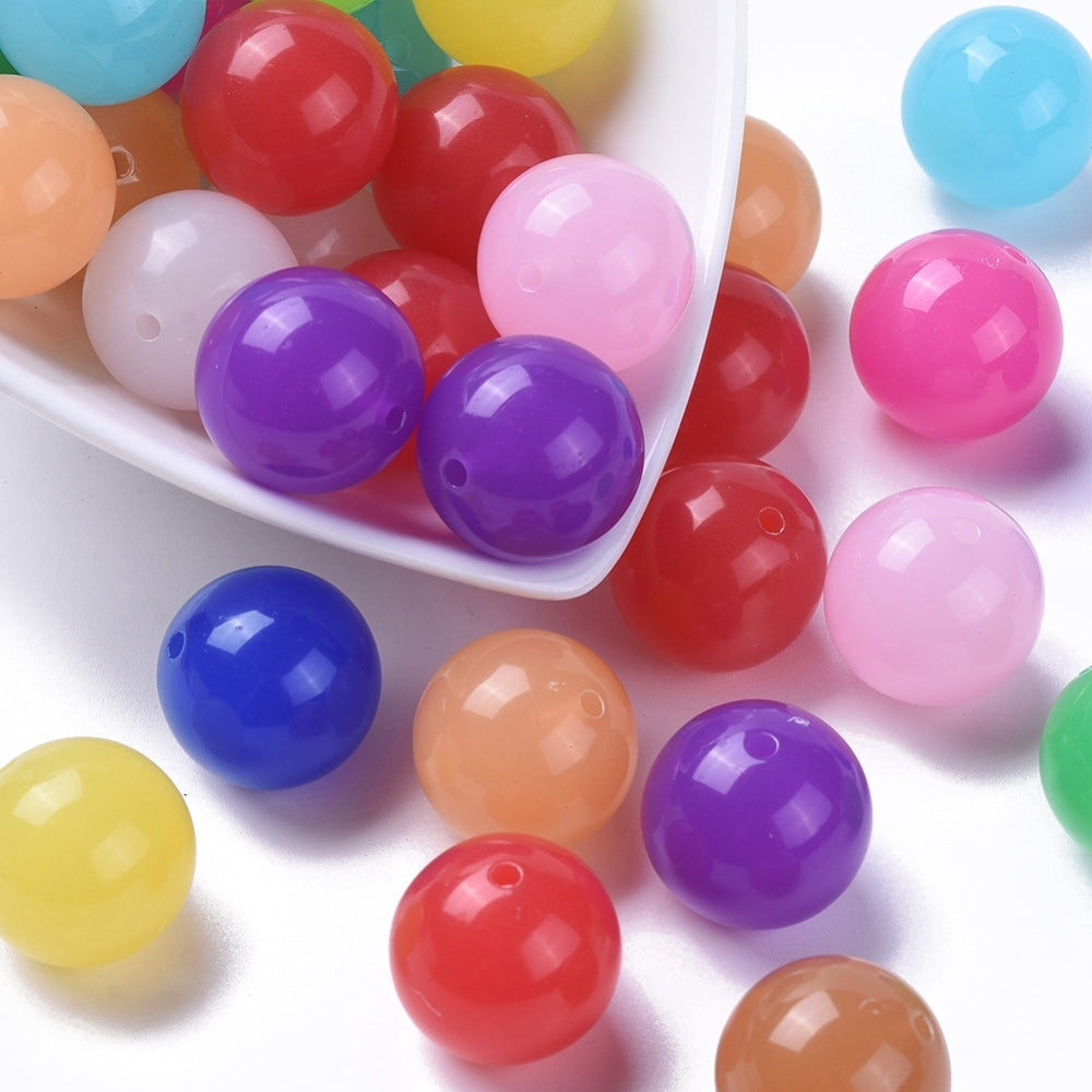 Imitation Jade Acrylic Beads