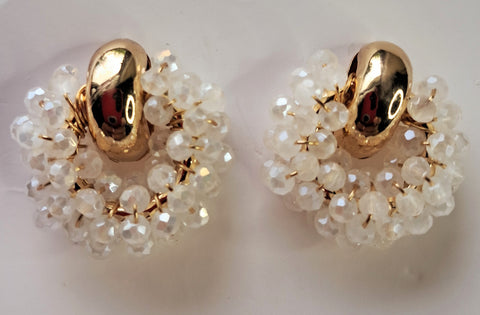 Crystal Wrapped Huggie Earrings