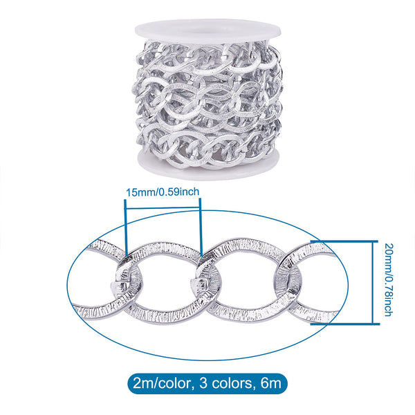 Aluminium Curb Chain with Texture