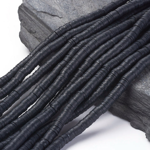 Polymer Clay Beads: Black 6mm