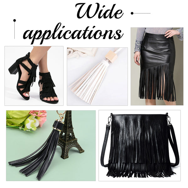 Faux Leather Fringe Trimmings