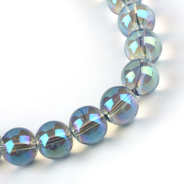 Electroplate Glass Beads Strands, AB