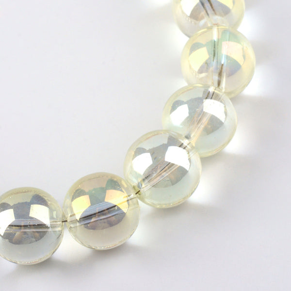 Electroplate Glass Beads Strands, AB