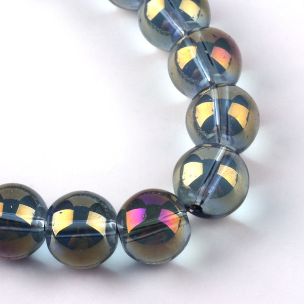 Electroplate Glass Beads Strands, AB