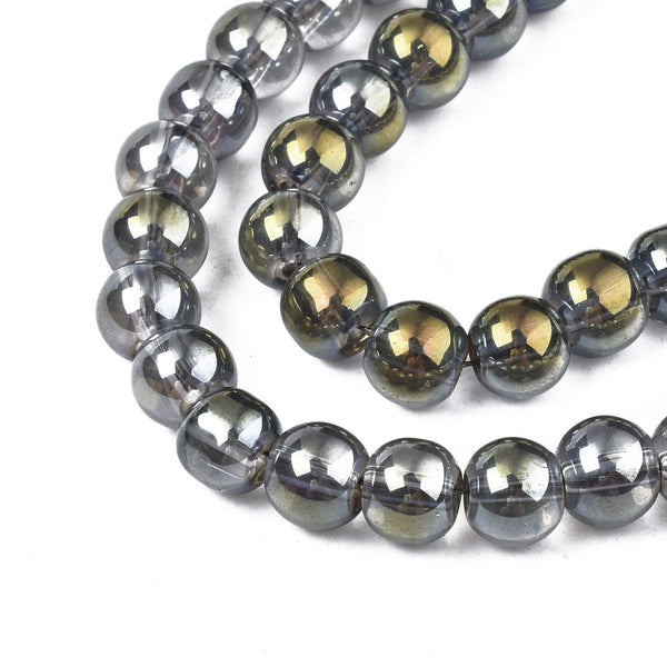 Electroplate Glass Beads Strands, AB