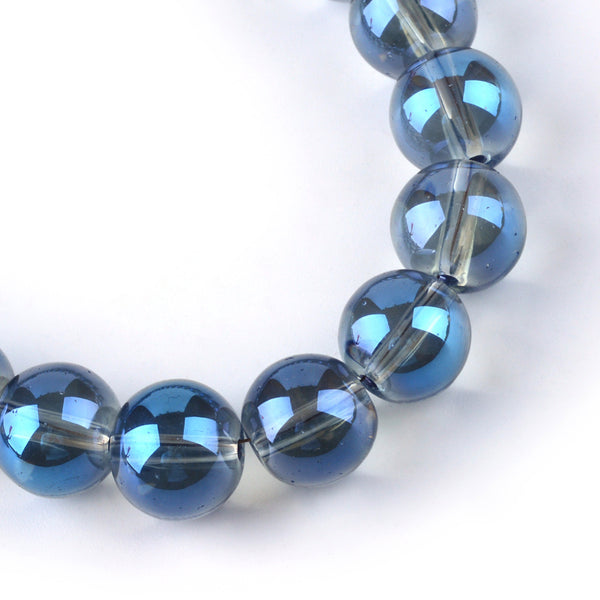 Electroplate Glass Beads Strands, AB