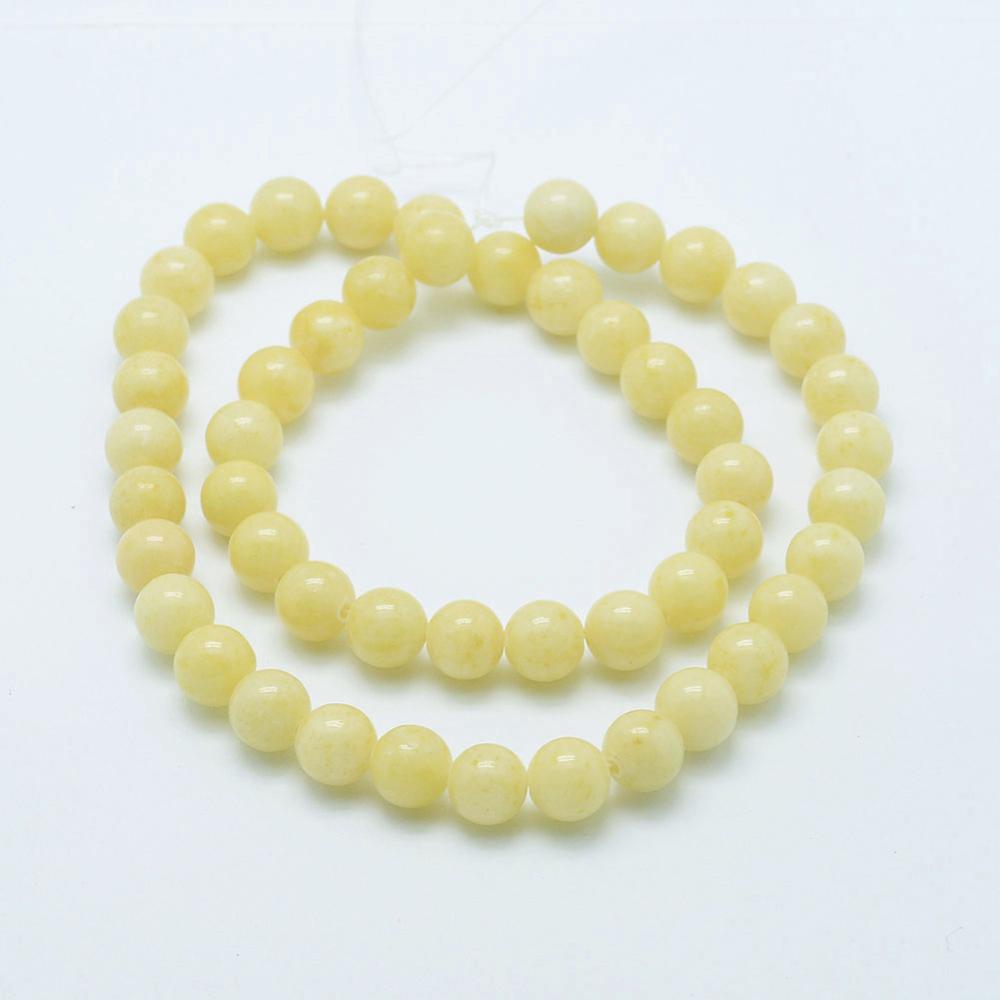 Mashan Jade Light Yellow, 10mm