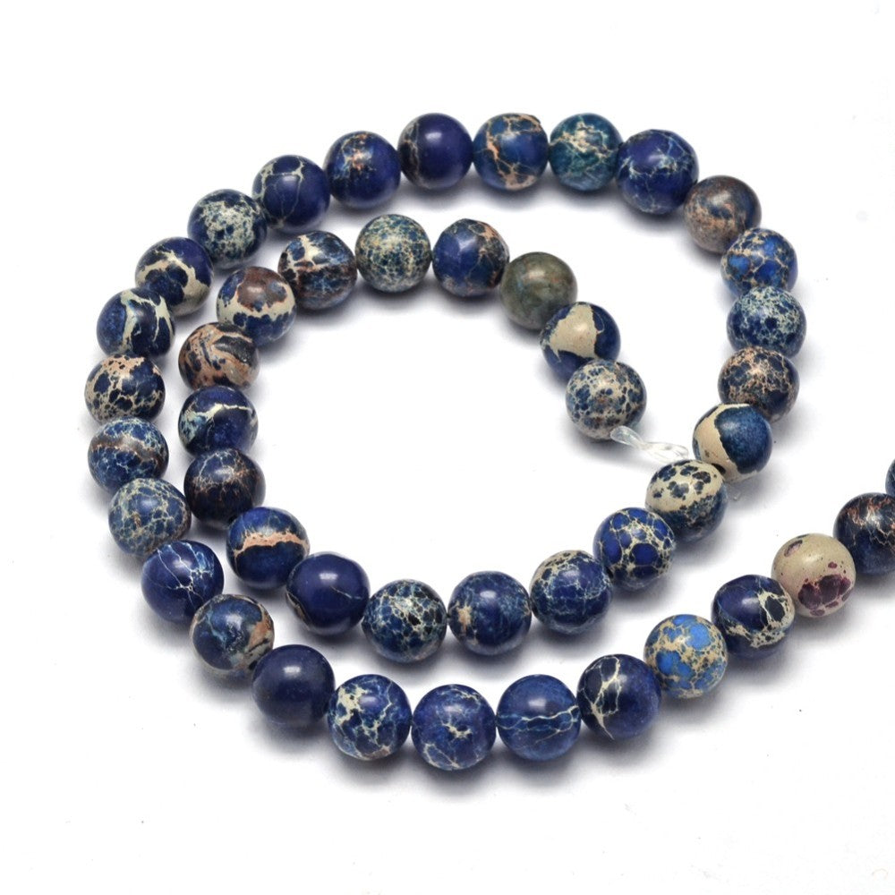 Imperial Jasper 8mm Marine Blue