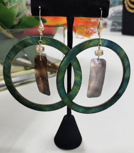 Claire Wood Hoop Earring Collection