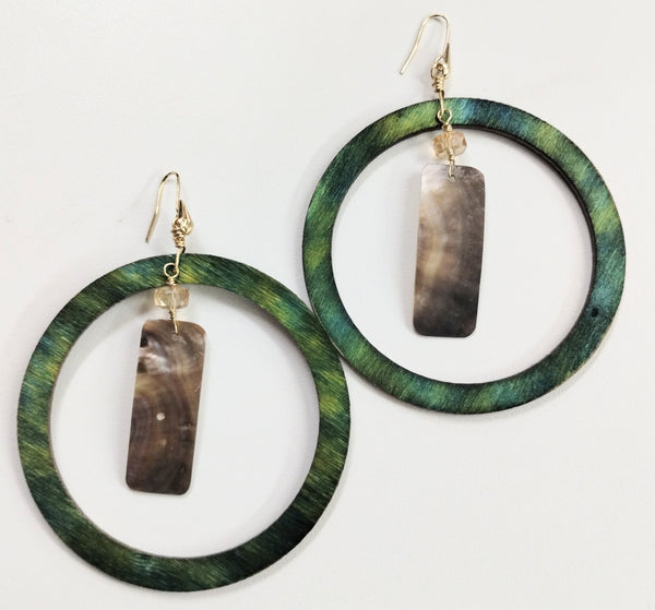 Claire Wood Hoop Earring Collection