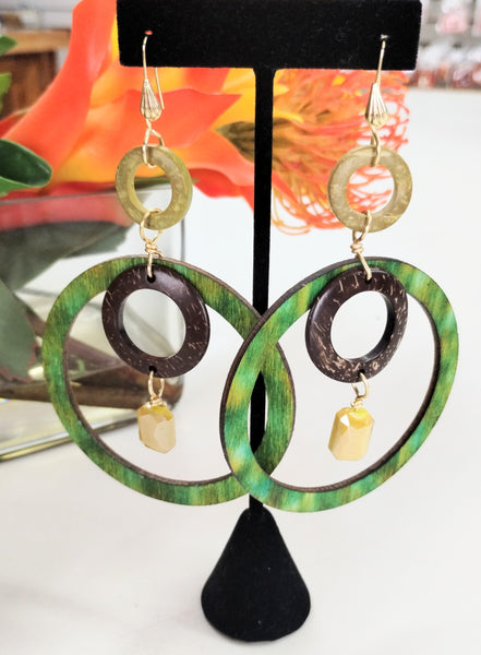 Coralie Wood Hoop Earring Collection