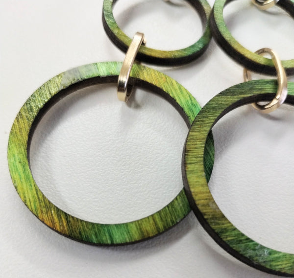 Infinity Wood Chandelier Hoop Earrings