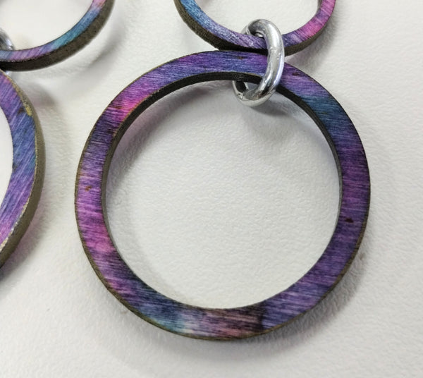 Infinity Wood Chandelier Hoop Earrings