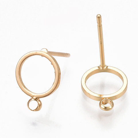 Stud Earring Finding 18k Gold Plated