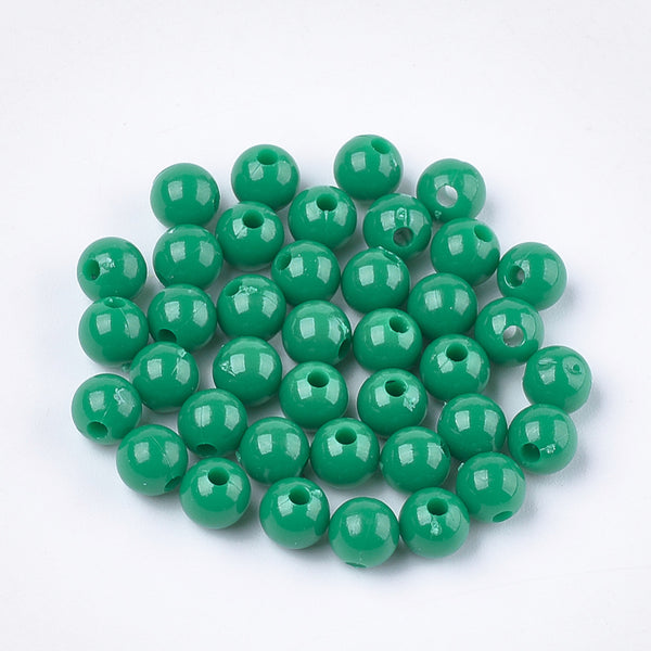 Opaque Acrylic Beads 6mm