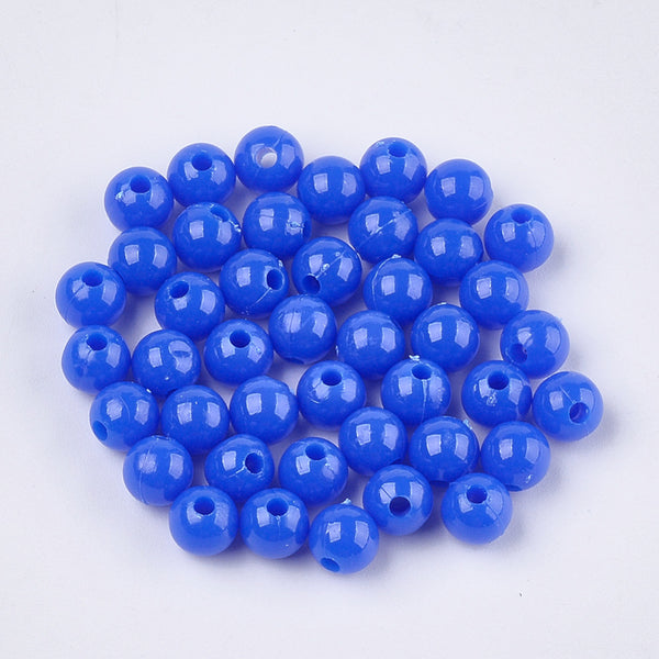 Opaque Acrylic Beads 6mm