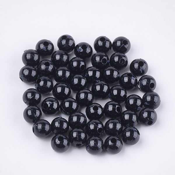 Opaque Acrylic Beads 6mm