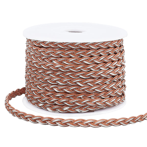 Braided Leather Strip 5mm