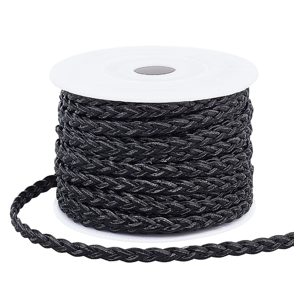 Braided Leather Strip 5mm