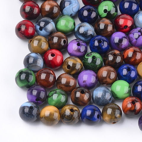 Acrylic Beads, Imitation Gemstone Style 12mm