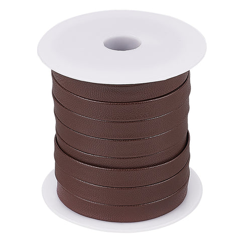 Coconut Brown Flat PU Leather 10mm