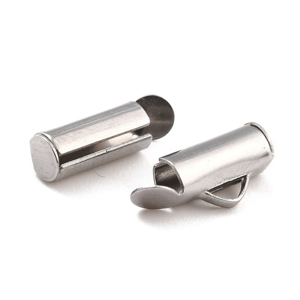 Stainless Steel Slide On End Clasp Tubes