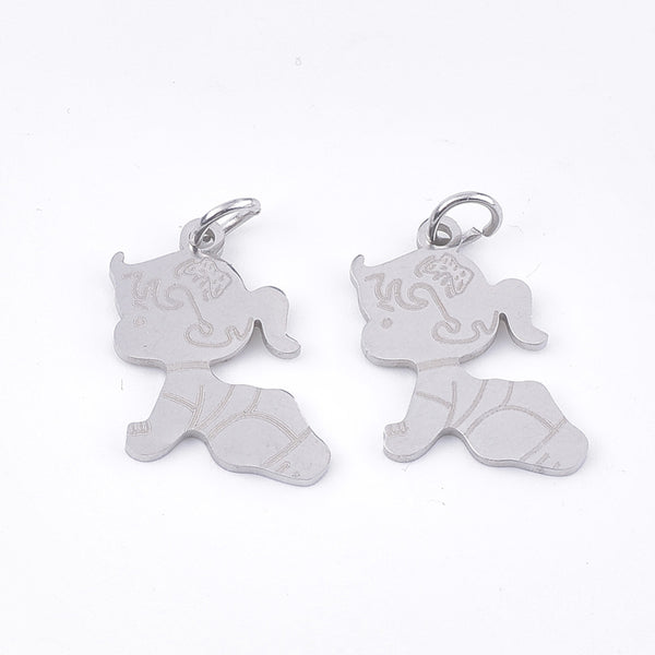 Stainless steel laser cut charms/pendants
