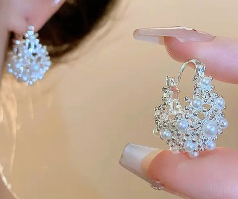Alloy Huggie Hoop Earrings