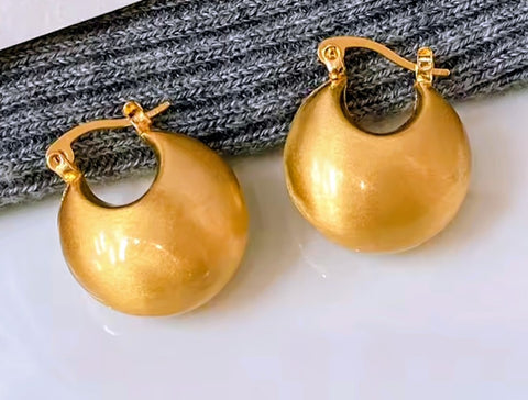 Hollow Huggie Hoop Earrings