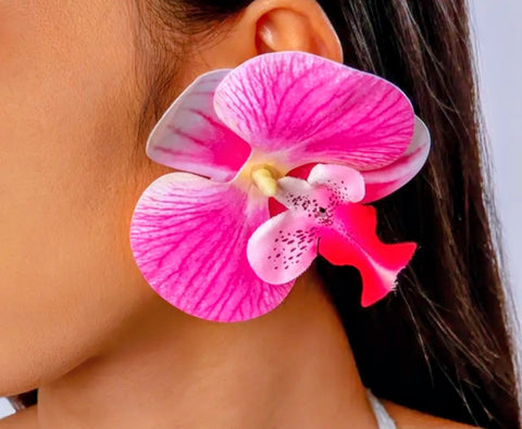 Orchid Flower Earrings