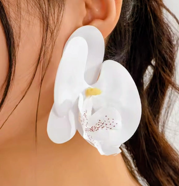 Orchid Flower Earrings