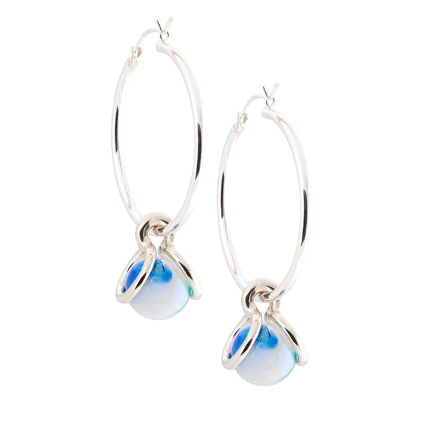 MOD HOOP EARRINGS GAYM - SOLID STERLING SILVER
