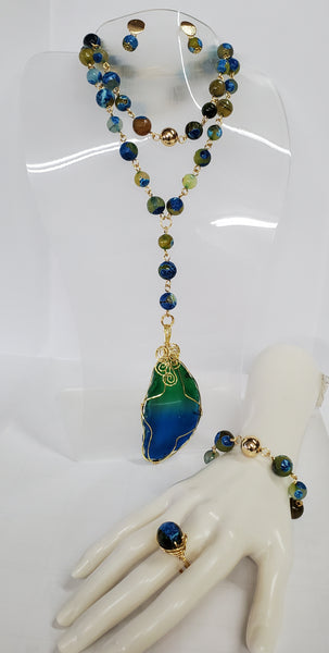Serenity Blue Ocean Agate Collection